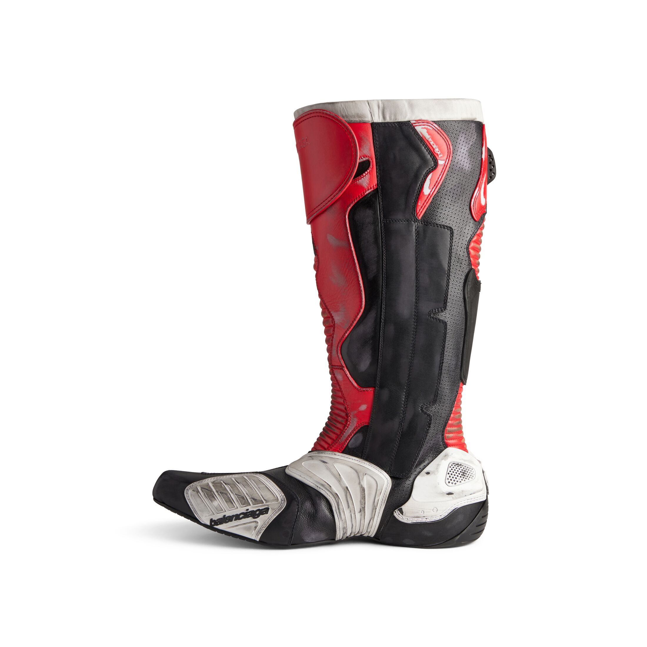 balenciaga boots red
