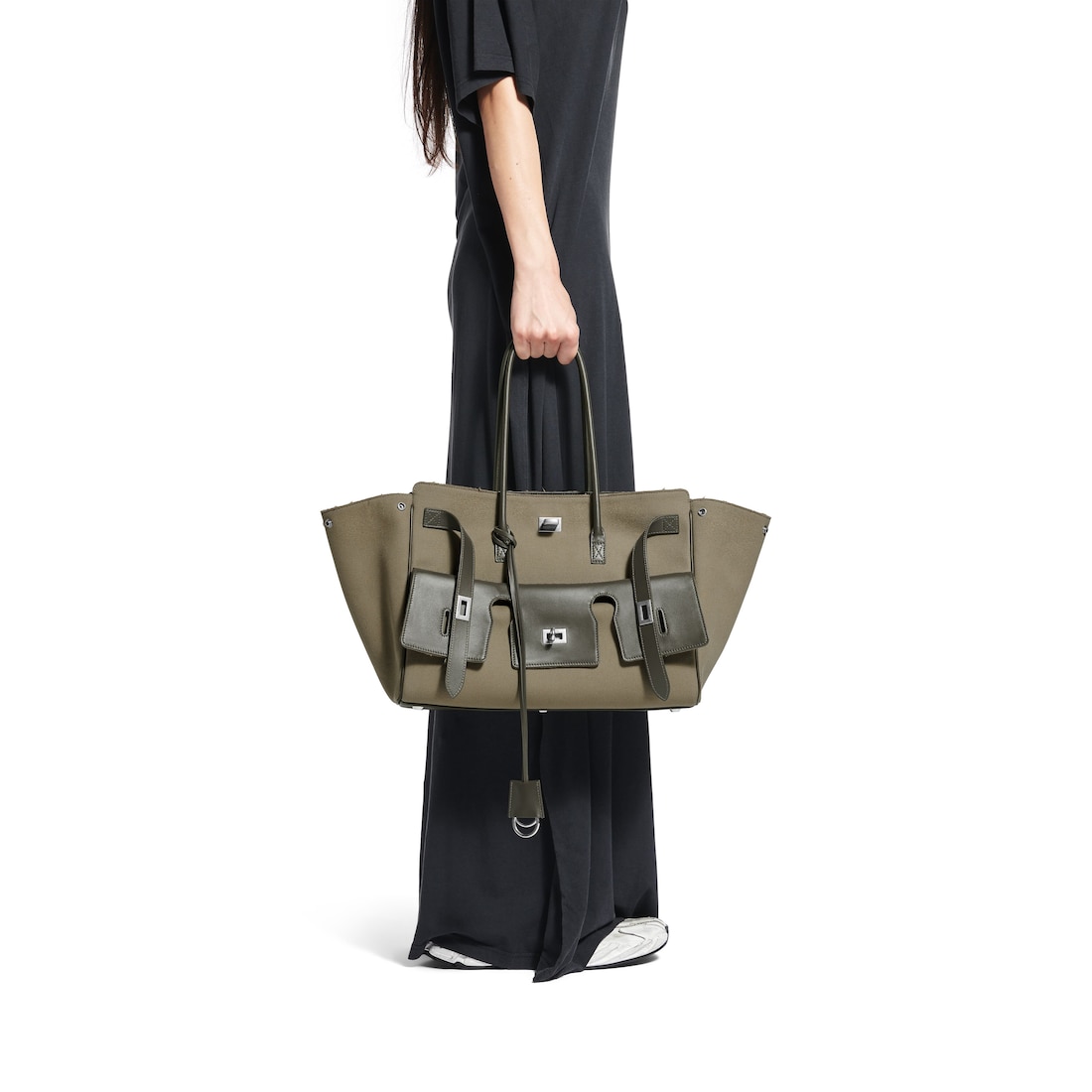 ハンドバッグ Balenciaga Army Canvas Medium Carry All Bel Air Handbag Women's Bel Air Carry All Bag Medium in Khaki | Balenciaga NL