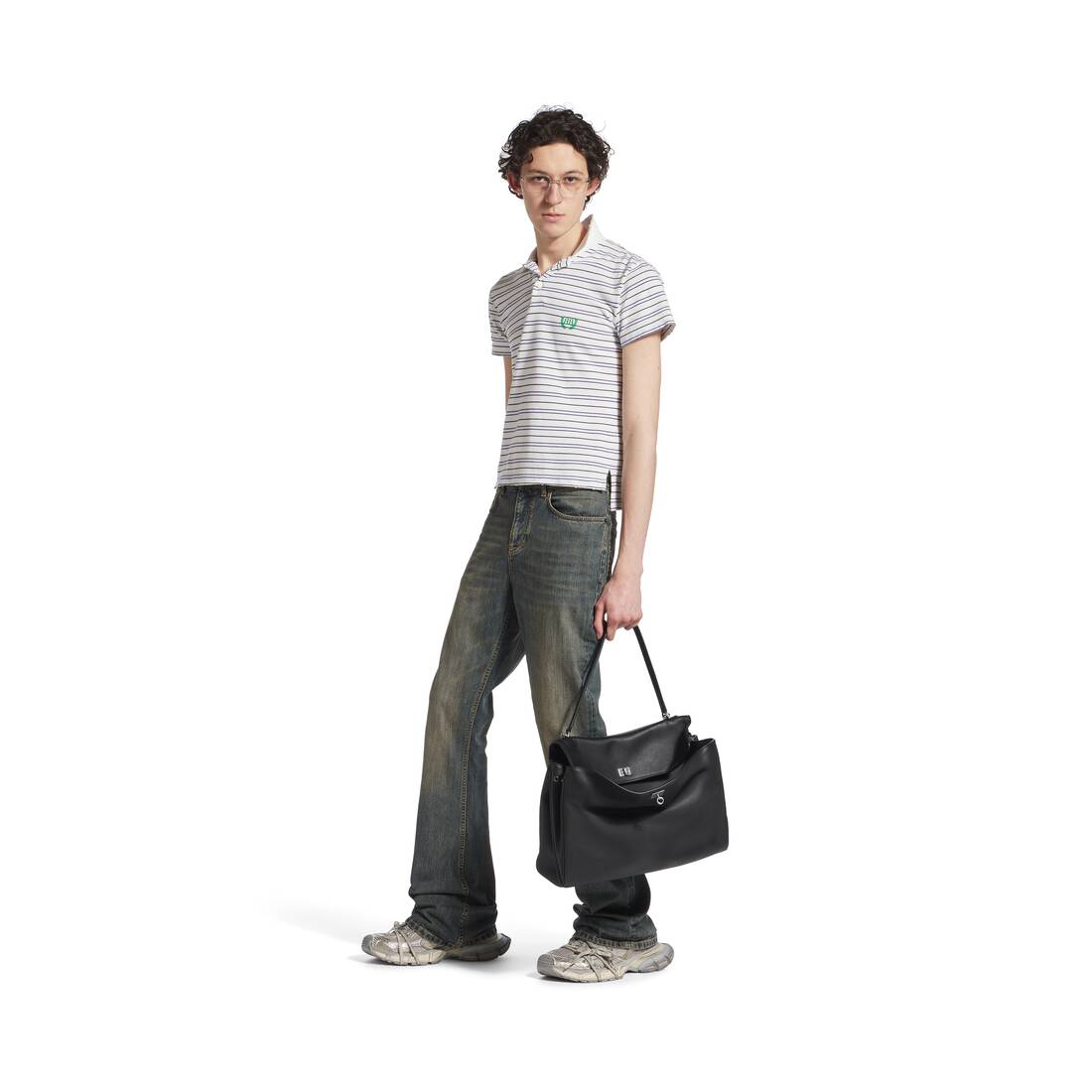 Bootcut Pants in Light Blue| Balenciaga® US