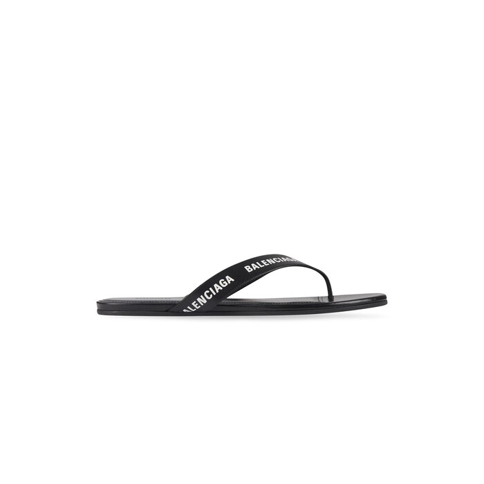 allover logo round thong sandal