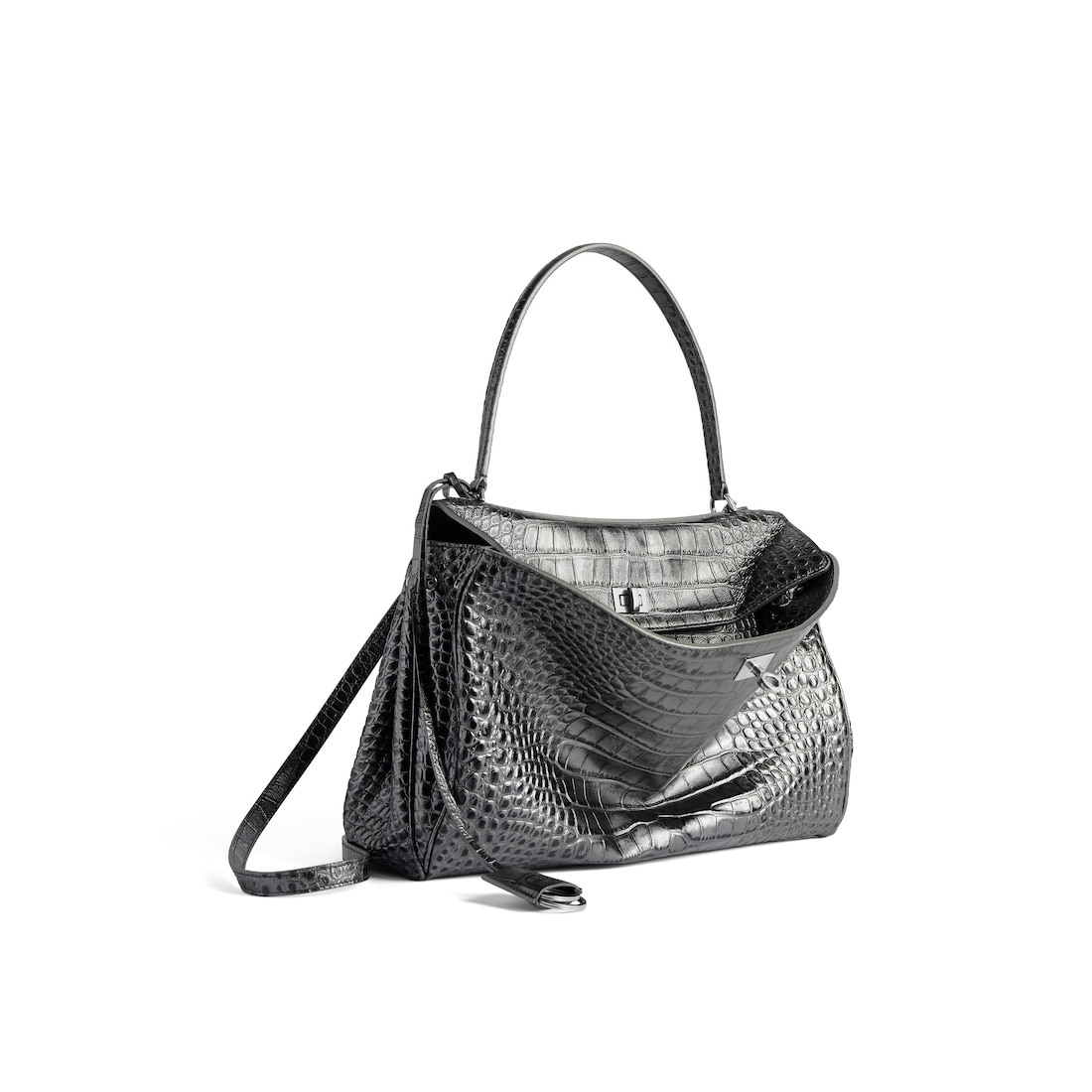 Women's Rodeo Handbag Medium in Gun Metal