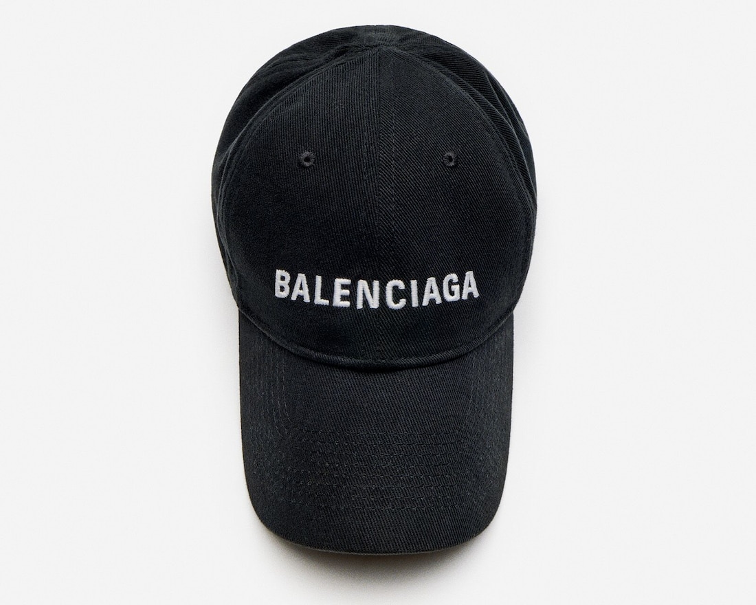 在庫処分】 BALENCIAGA 黒 L59 ユニセックス 初期 ロゴキャップ