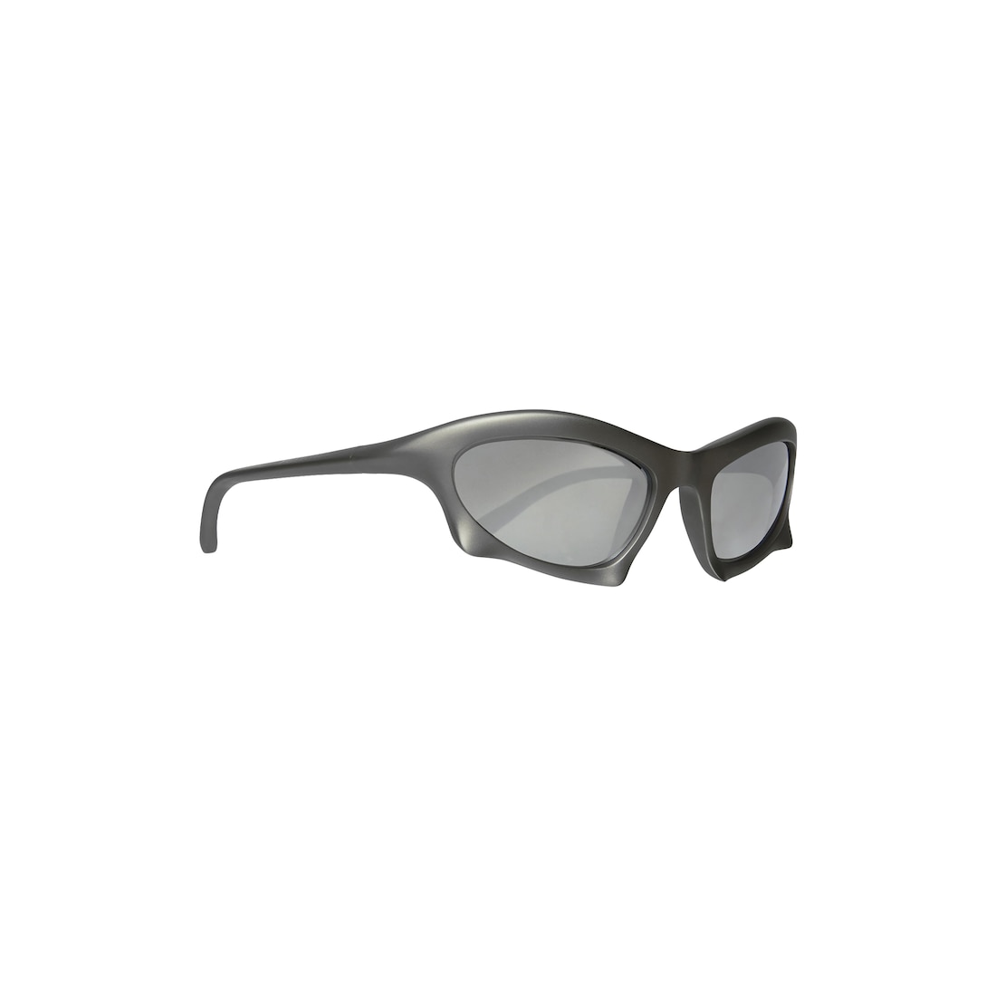 Bat Rectangle Sunglasses in Silver | Balenciaga US