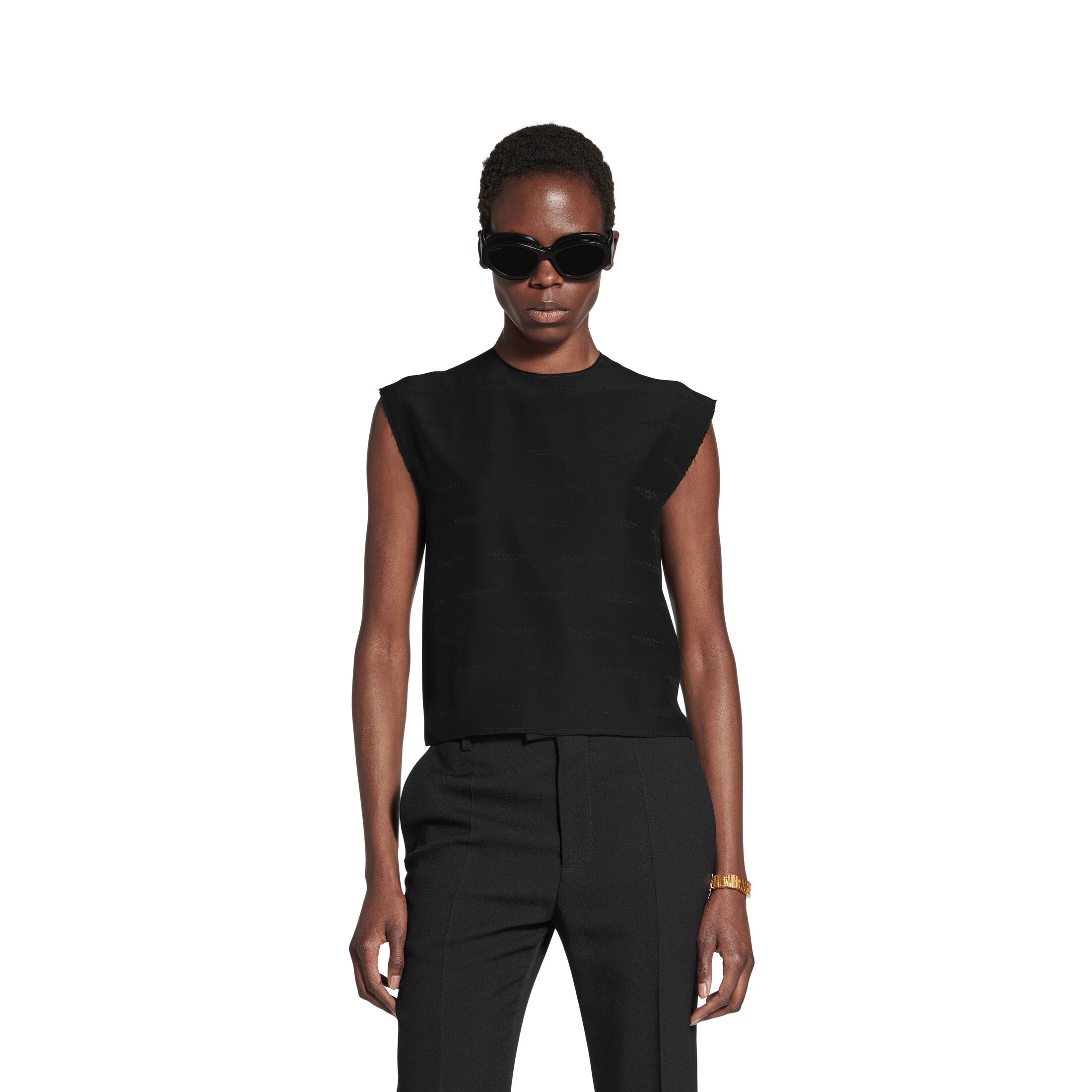 license sleeveless t-shirt