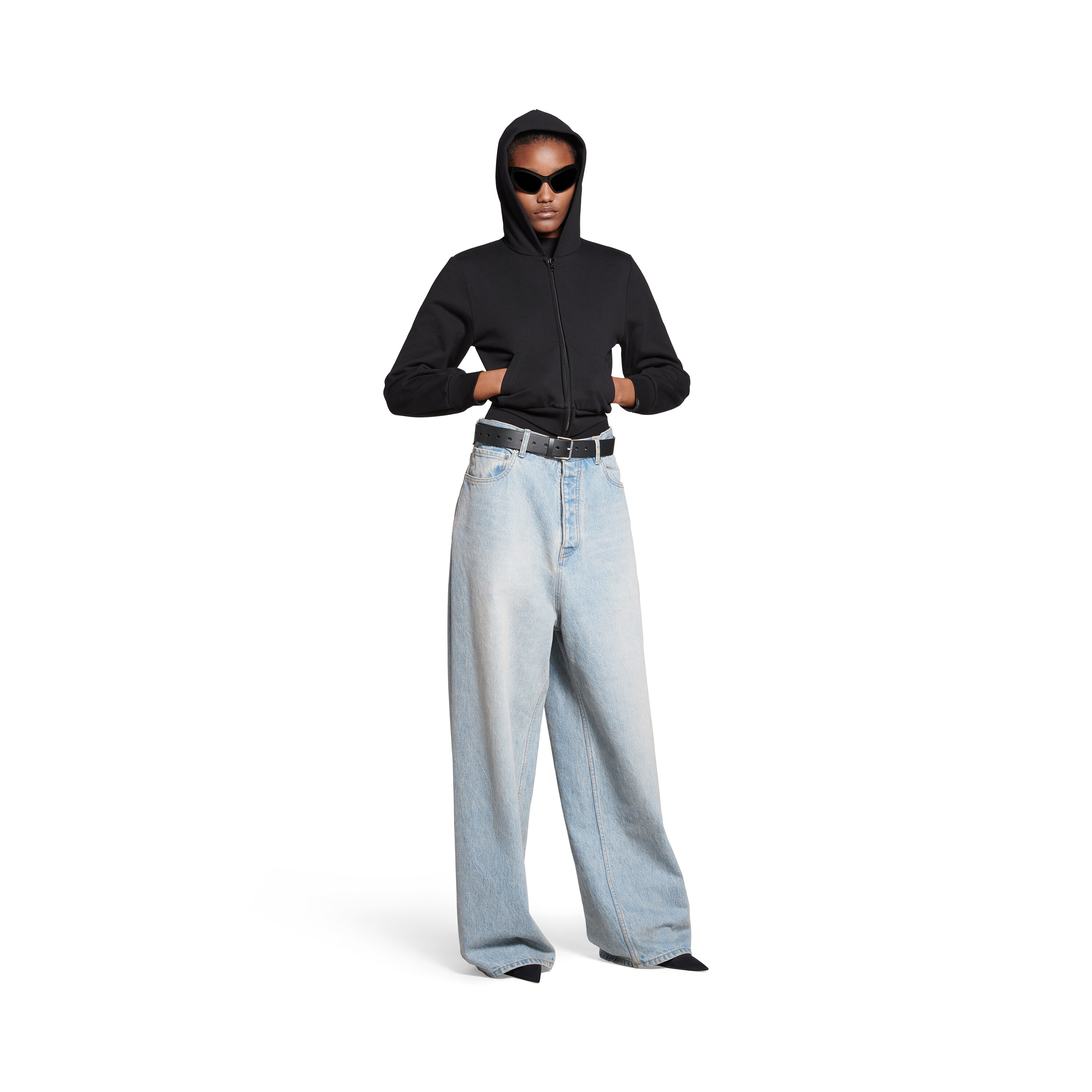 Baggy Pants in Light Blue Balenciaga US