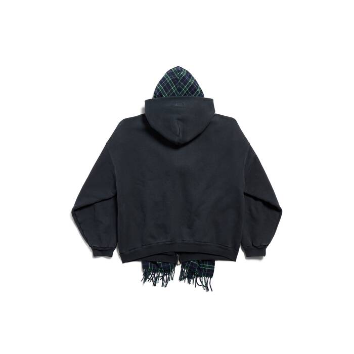 unity sports icon scarf zip-up hoodie oversized