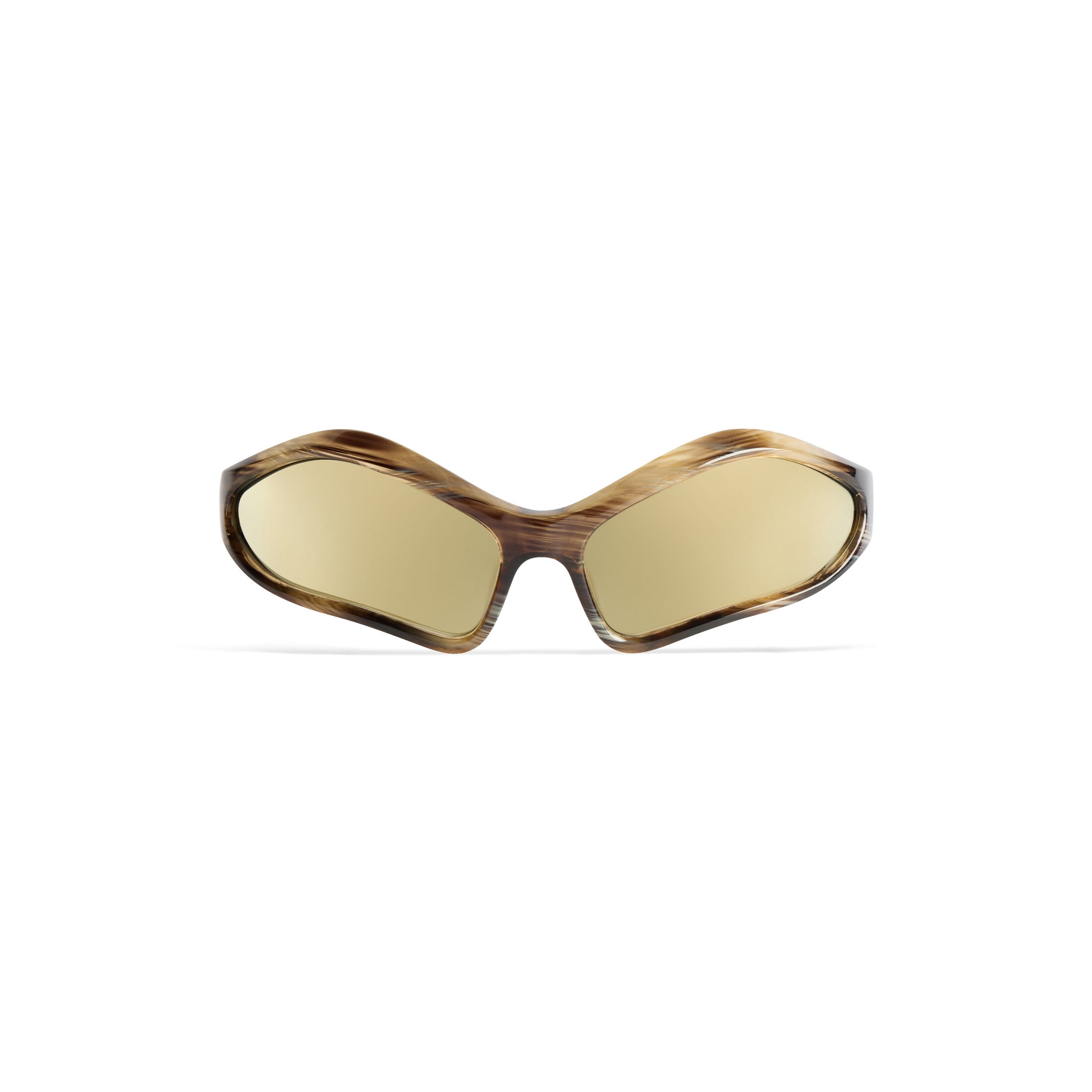 Balenciaga Fennec Oval Sunglasses - Bronze - Man - Polyamide