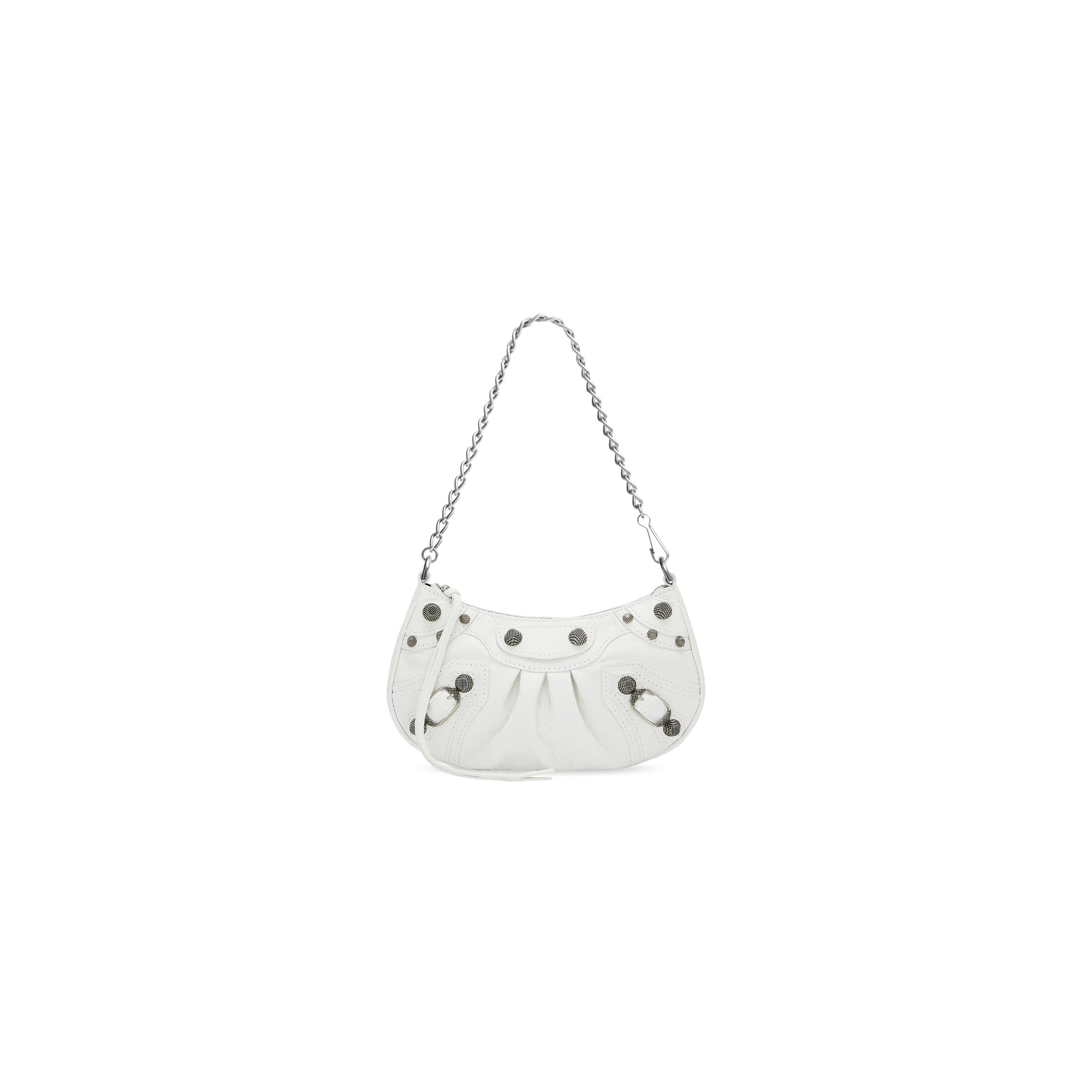 Balenciaga Le Cagole Mini Bag With Chain - White - Woman - Lambskin