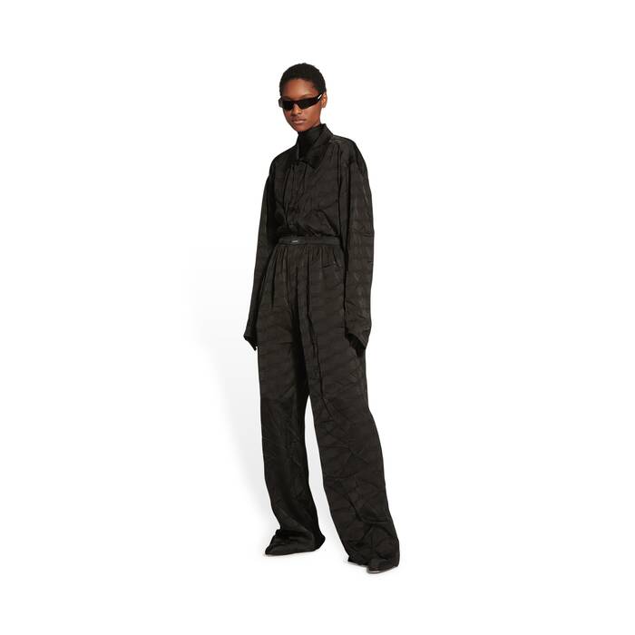 Women's Bb Monogram Pyjama Pants in Black | Balenciaga US