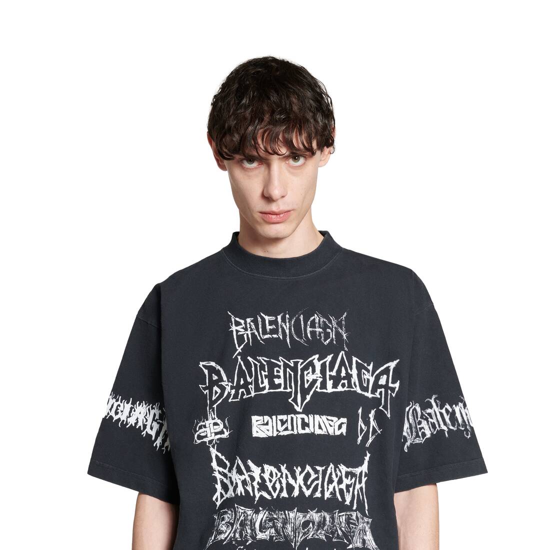 Diy Metal Tシャツ ラージフィット で ブラック＆ホワイト