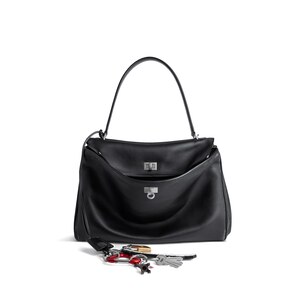 Women's Rodeo Handbag Medium With One Charm in Black