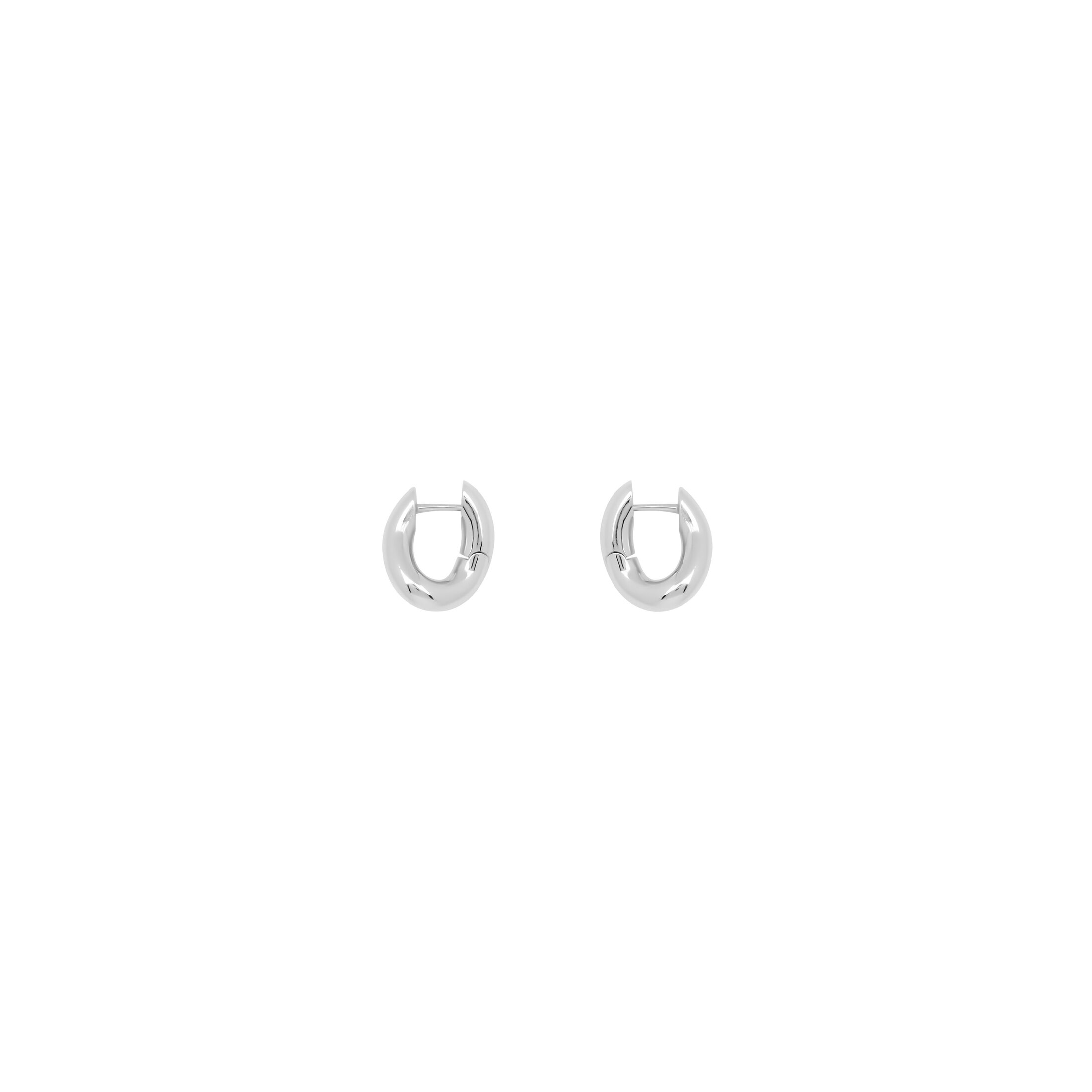 Balenciaga Loop XXS Earrings - Silver - Woman - Brass