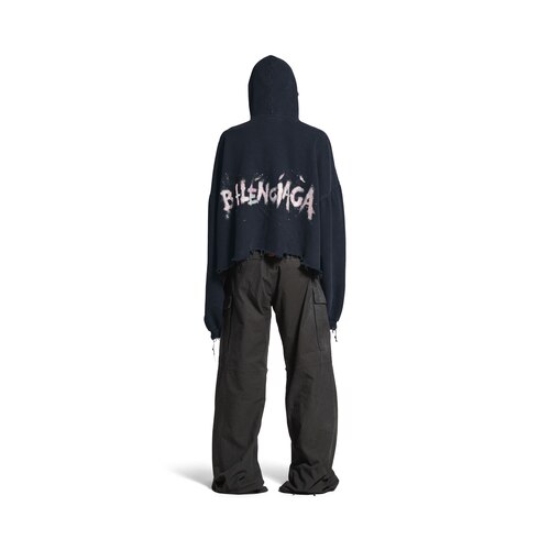 balenciaga nail polish cropped hoodie