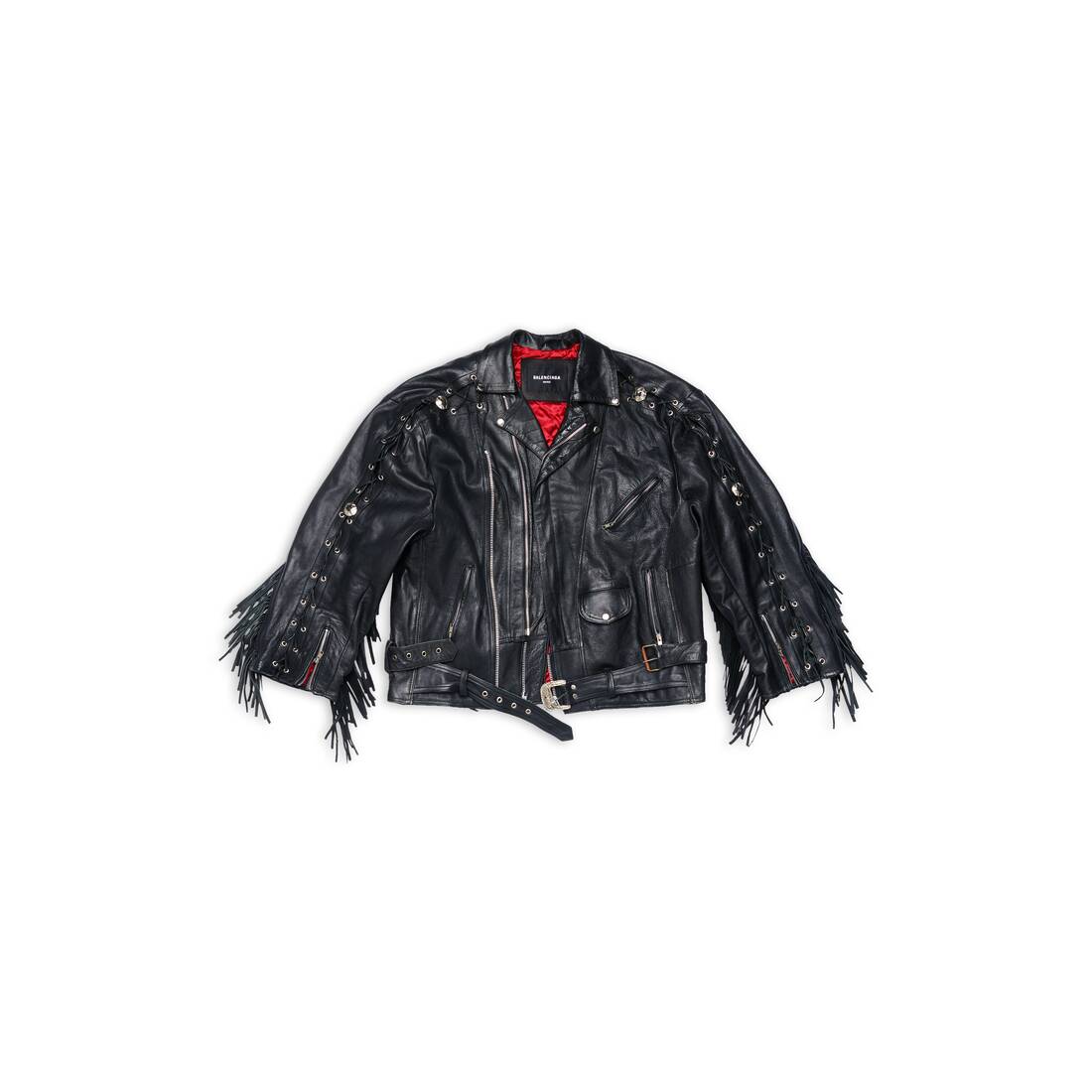 Balenciaga Leather Biker Jacket Black Size 42 Motorcycle Jacket Retail  3000  eBay