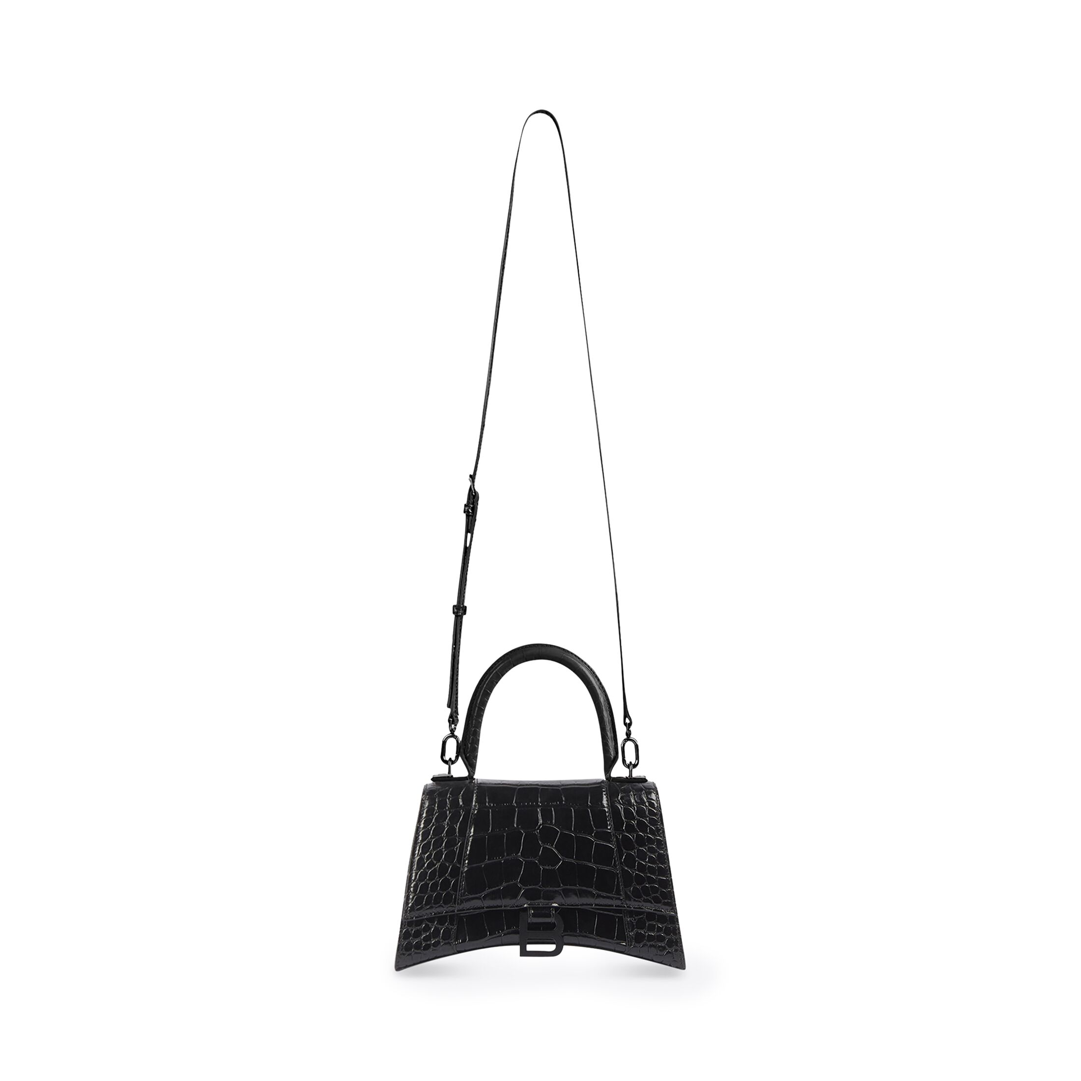 Women's Hourglass Xs Top Handle Bag in Black | Balenciaga US