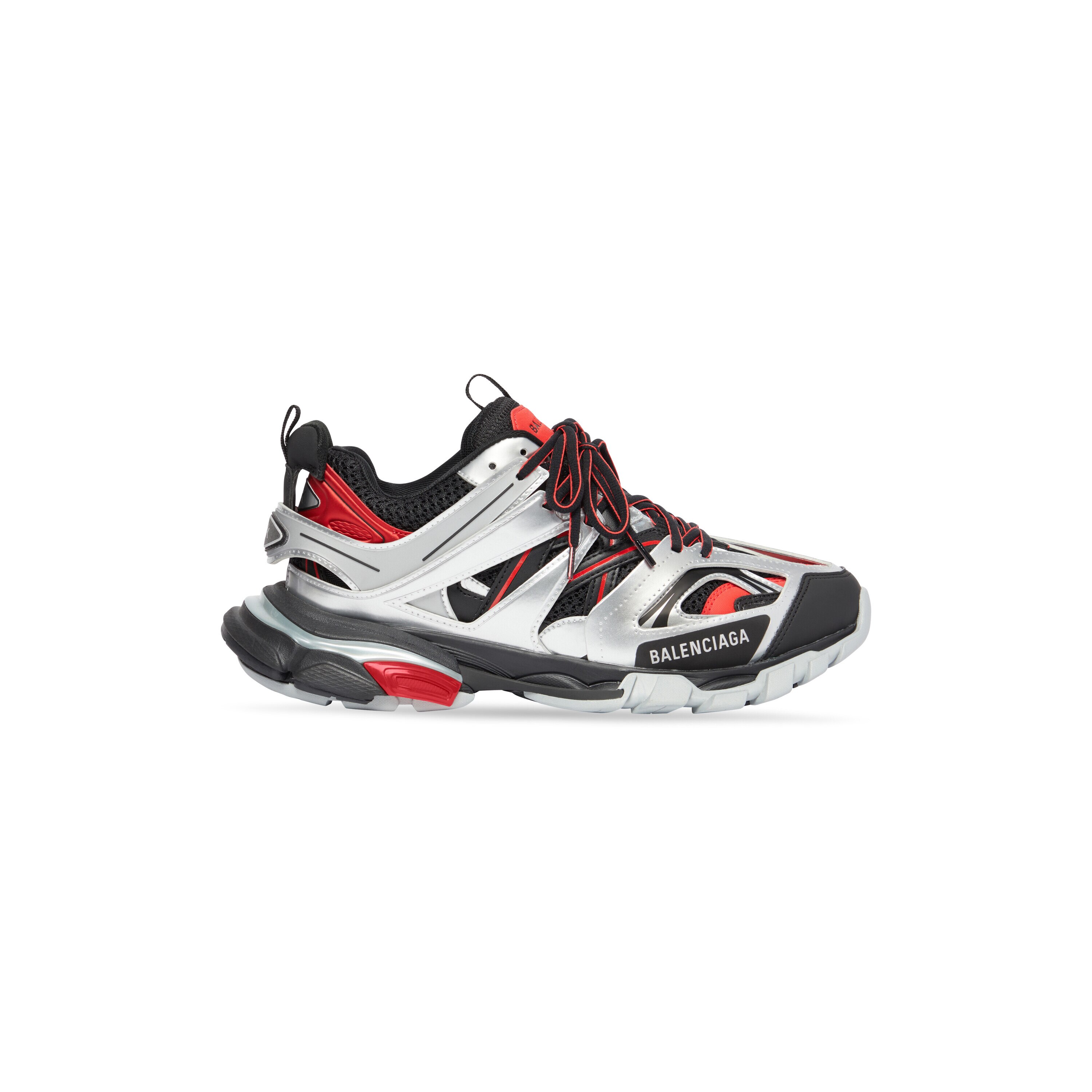 Balenciaga Black & Red Track Trainers –