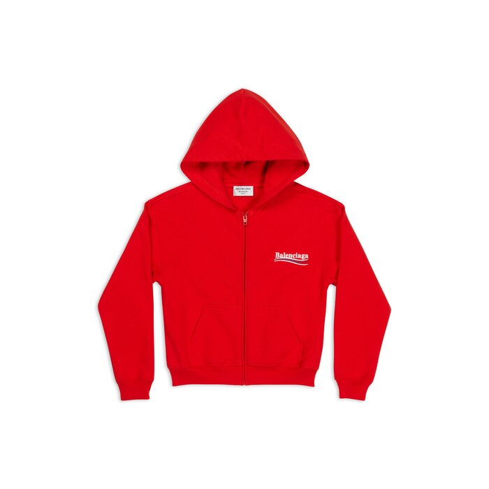political campaign shrunk zip-up hoodie small fit