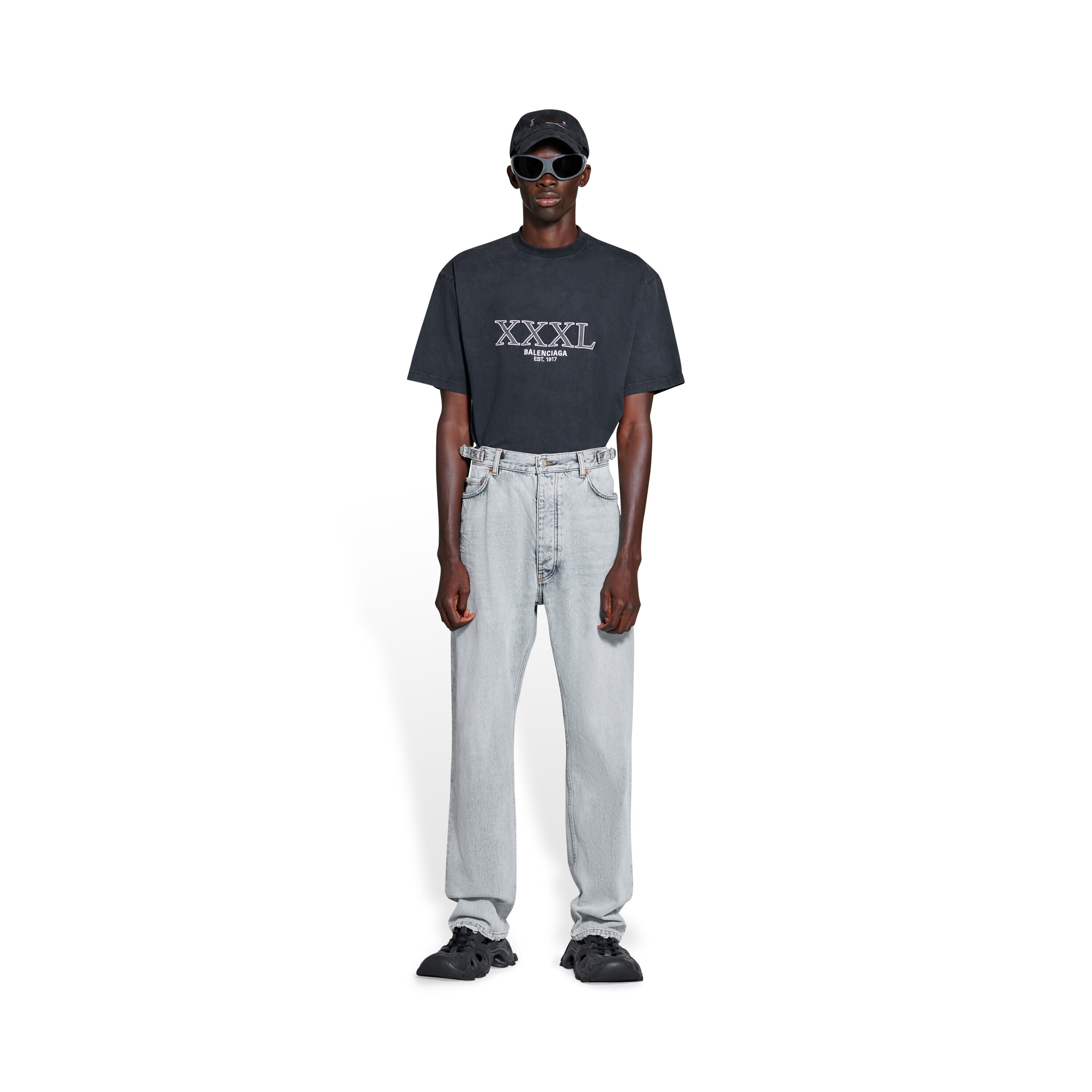 balenciaga pants mens blue