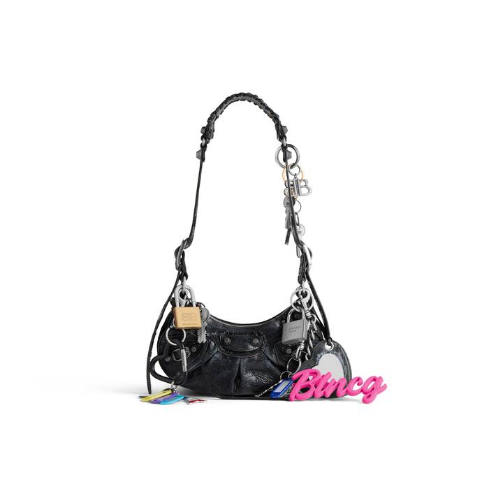 le cagole xs shoulder bag used effect with charms 