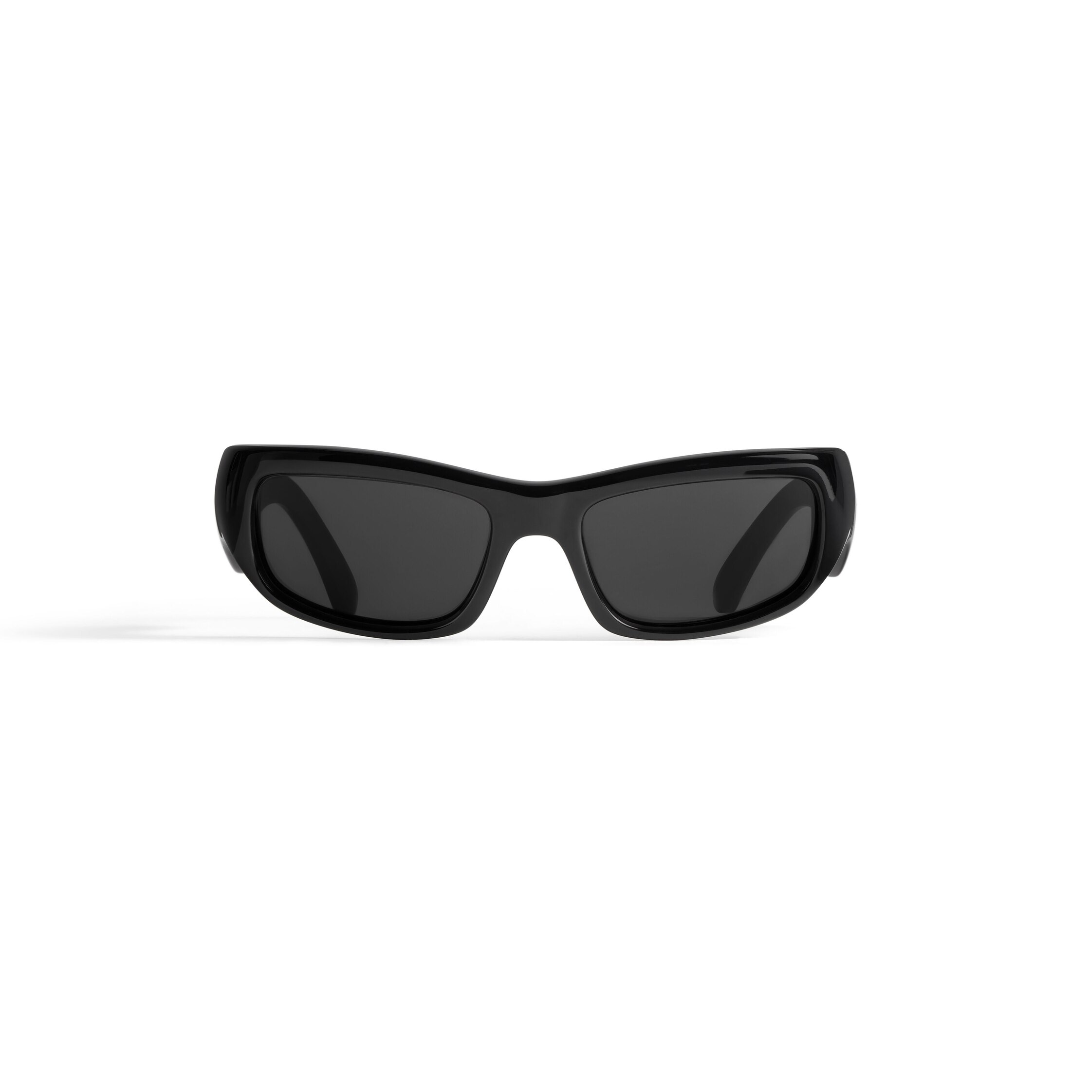 Balenciaga Hamptons Rectangle Sunglasses - Black - Man - Polyamide