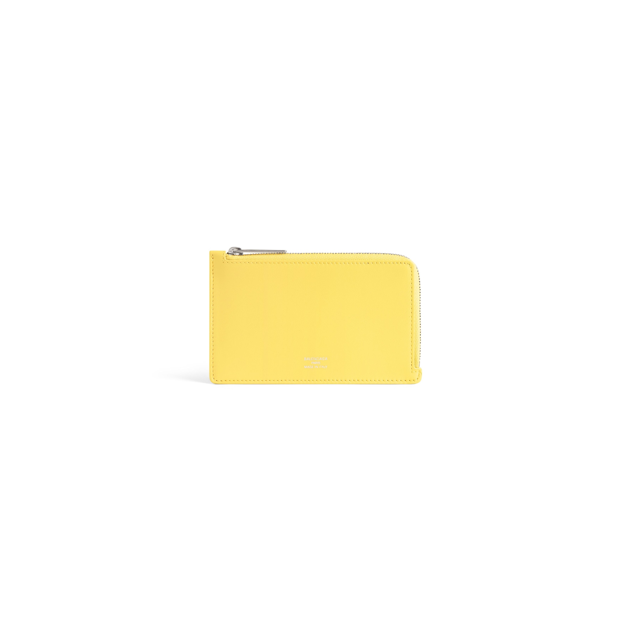 Balenciaga Envelope Long Coin And Card Holder - Yellow - Woman - Calfskin