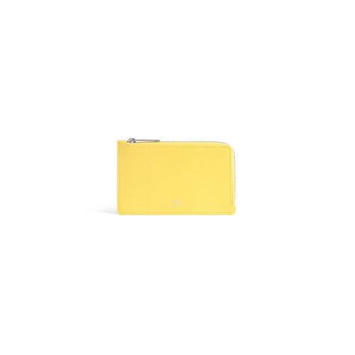 Women's Envelope Long Coin And Card Holder in Yellow | Balenciaga US