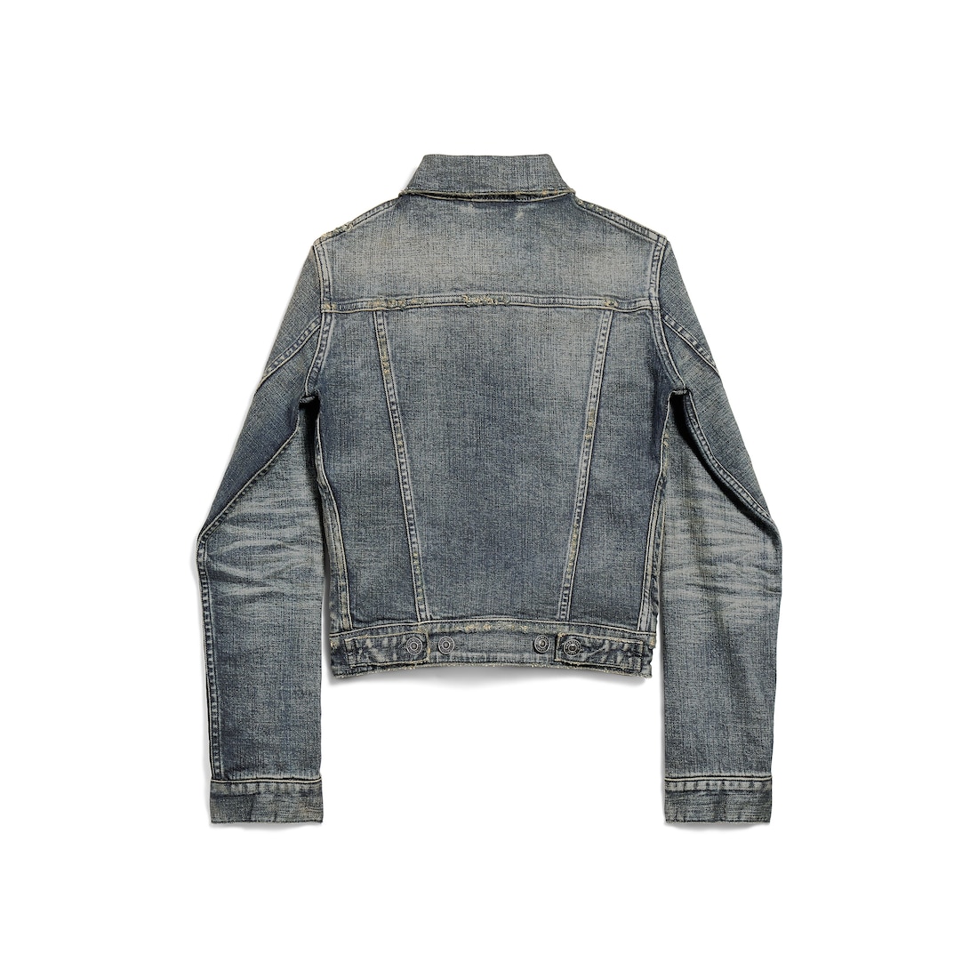 Women's Ruched Denim Jacket in Blue | Balenciaga US