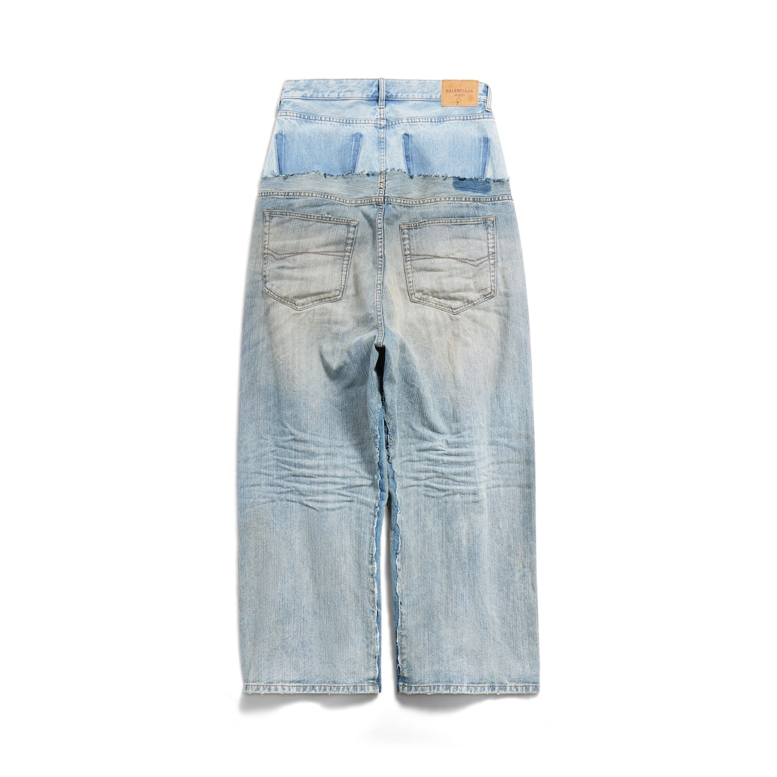 Men's Cut-up Baggy Pants in Blue| Balenciaga® US