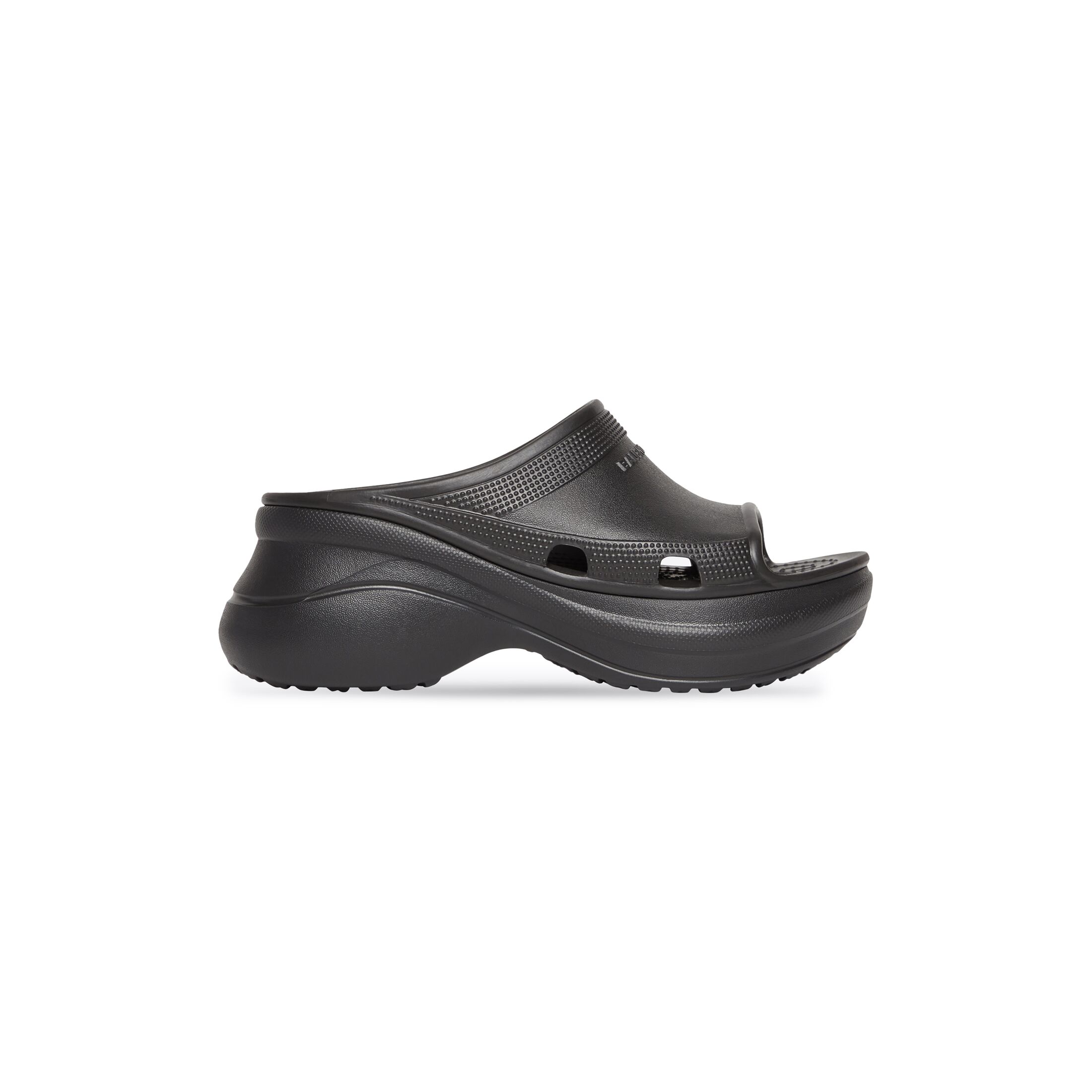 Balenciaga Pool Crocs Slide Sandal - Black - Men's - 9 - Eva