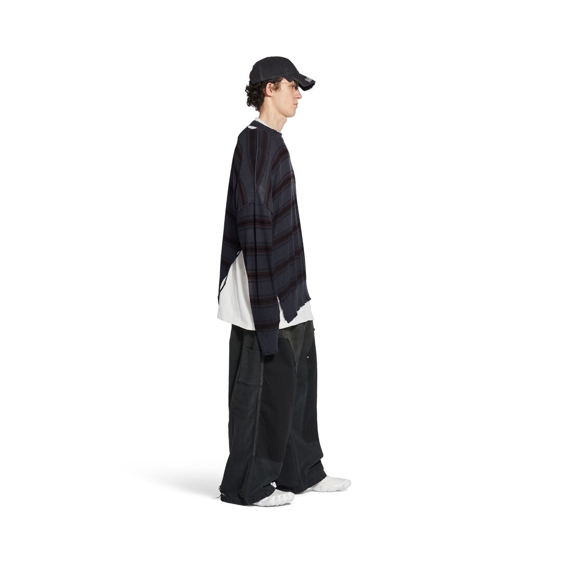 Men's Layered Sweater in Black/multicolor