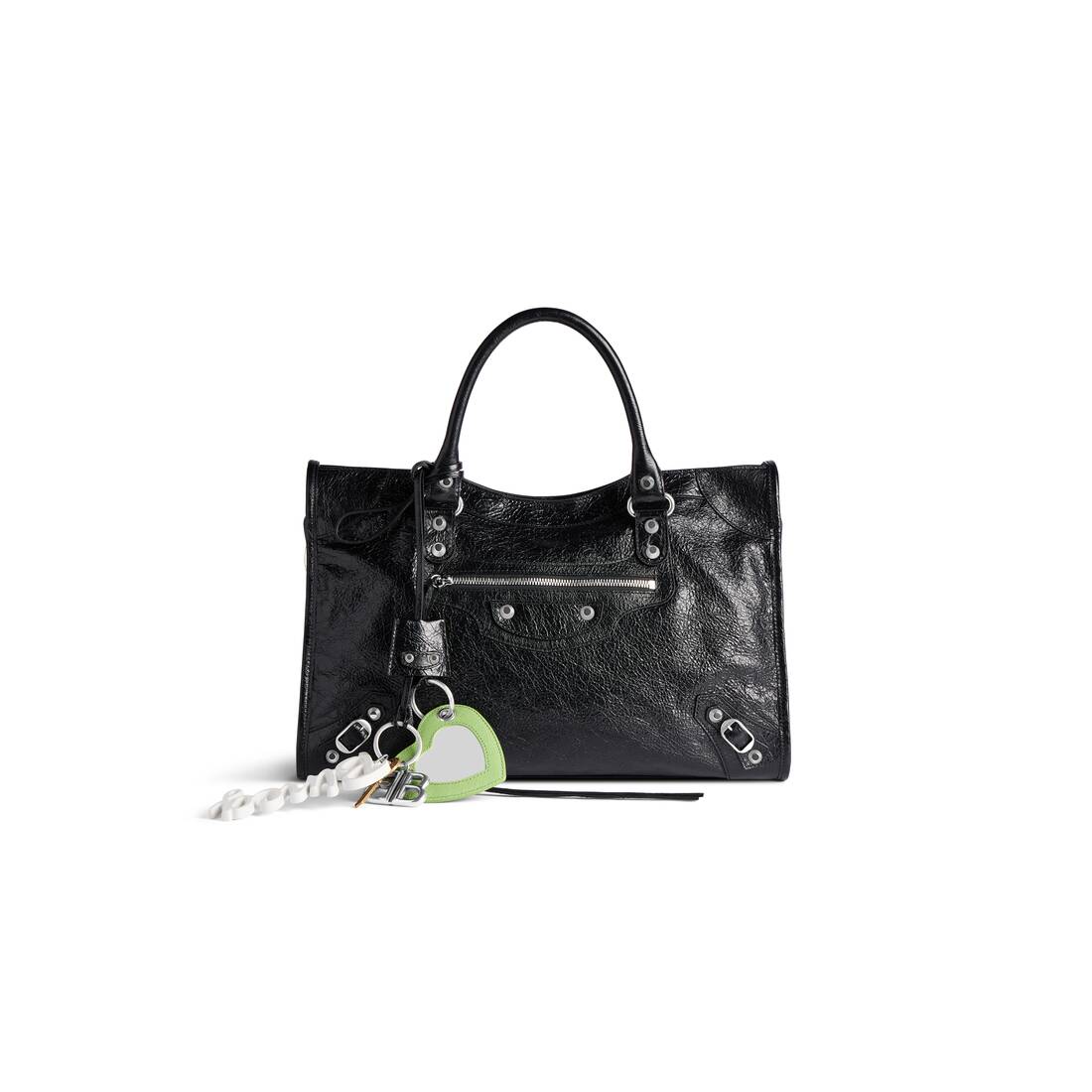 르 시티의 매력은 검은 색/녹색의 심장