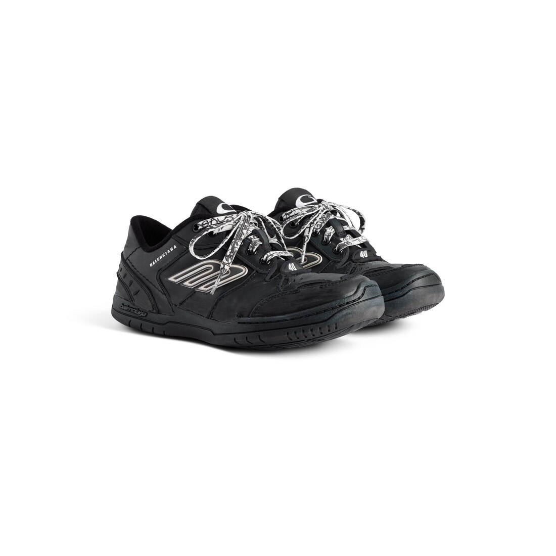 【関税&送料込】Balenciaga Monday Sneakers In Smooth Leather BALENCIAGA Monday rubber-trimmed leather sneakers | NET-A-PORTER