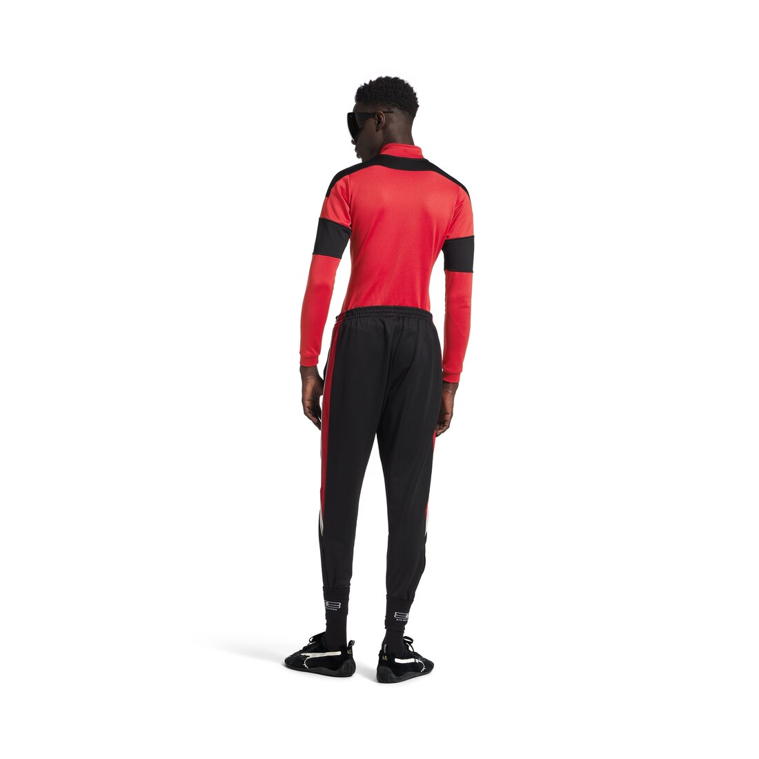 Balenciaga I Puma Fitted Tracksuit Pants in Black/red