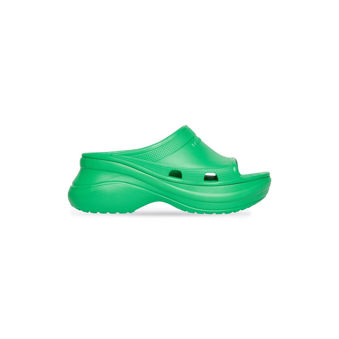 Men's Pool Crocs™ Slide Sandal in Green | Balenciaga NL