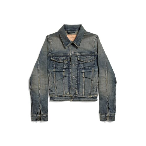 ruched denim jacket