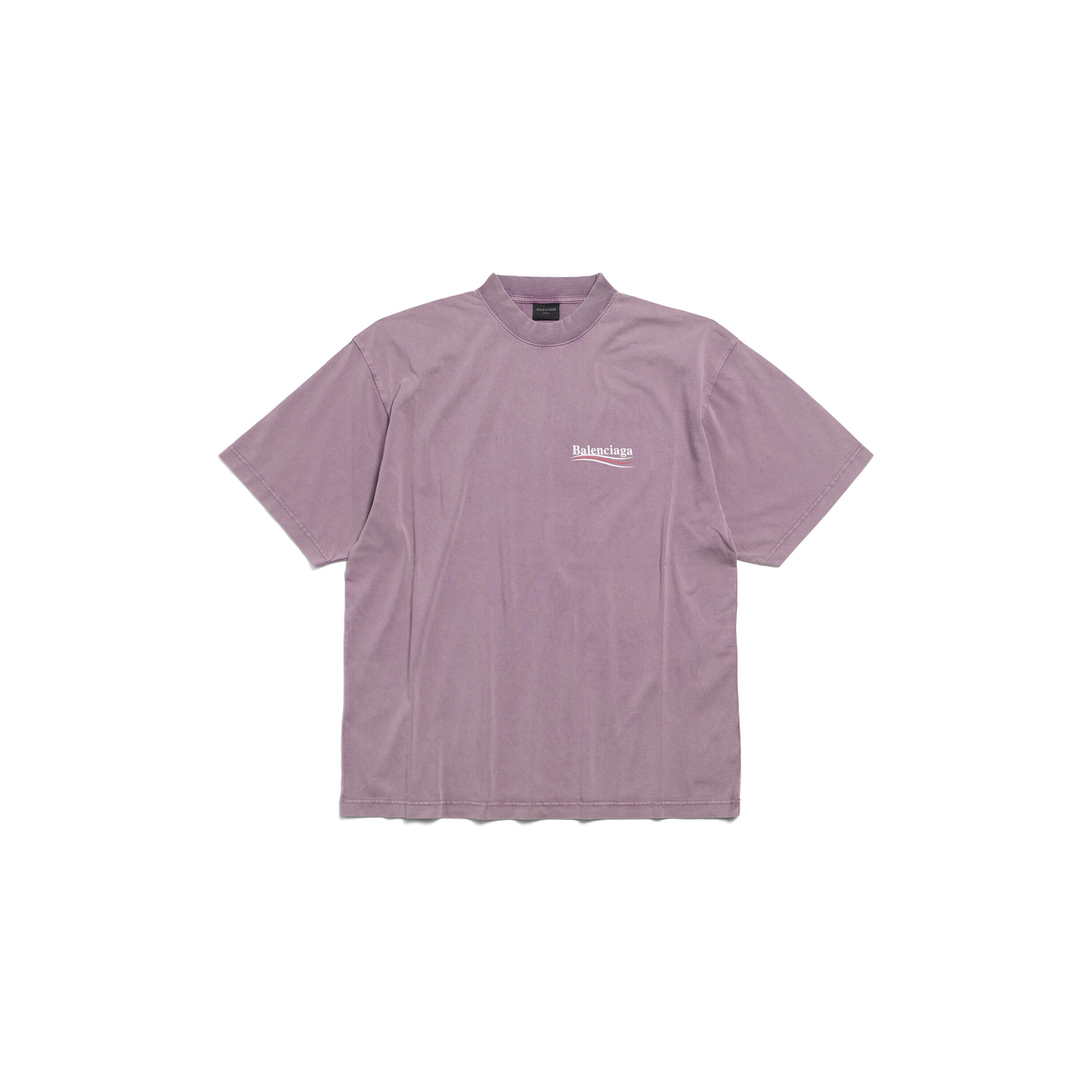 Men s Political Campaign T shirt Medium Fit in Faded Purple Balenciaga CA