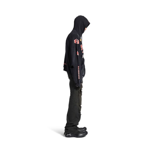 sponsor logos hoodie大号拉链连帽卫衣