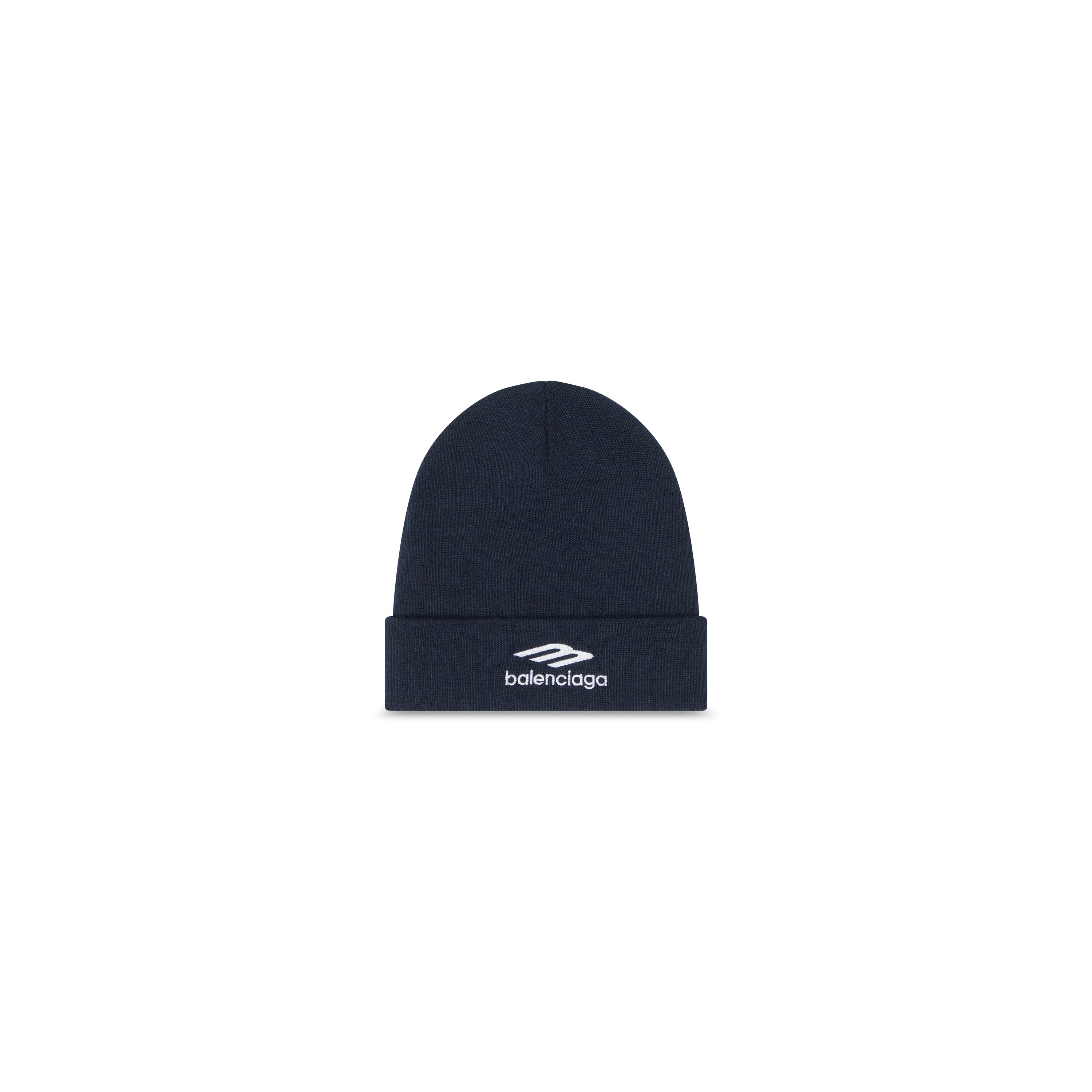 Men's 3b Sports Icon Beanie in Navy Blue | Balenciaga US