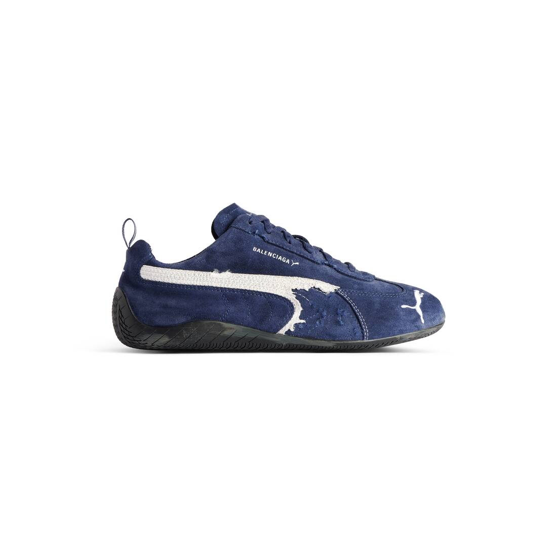 Speedcat Suede Balenciaga in Navy/white/black