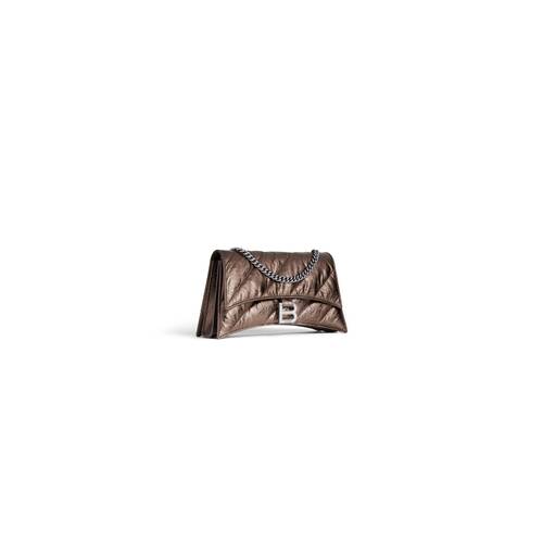 crush xs chain bag metallized quilted