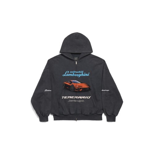 balenciaga i automobili lamborghini zip-up hoodie small fit