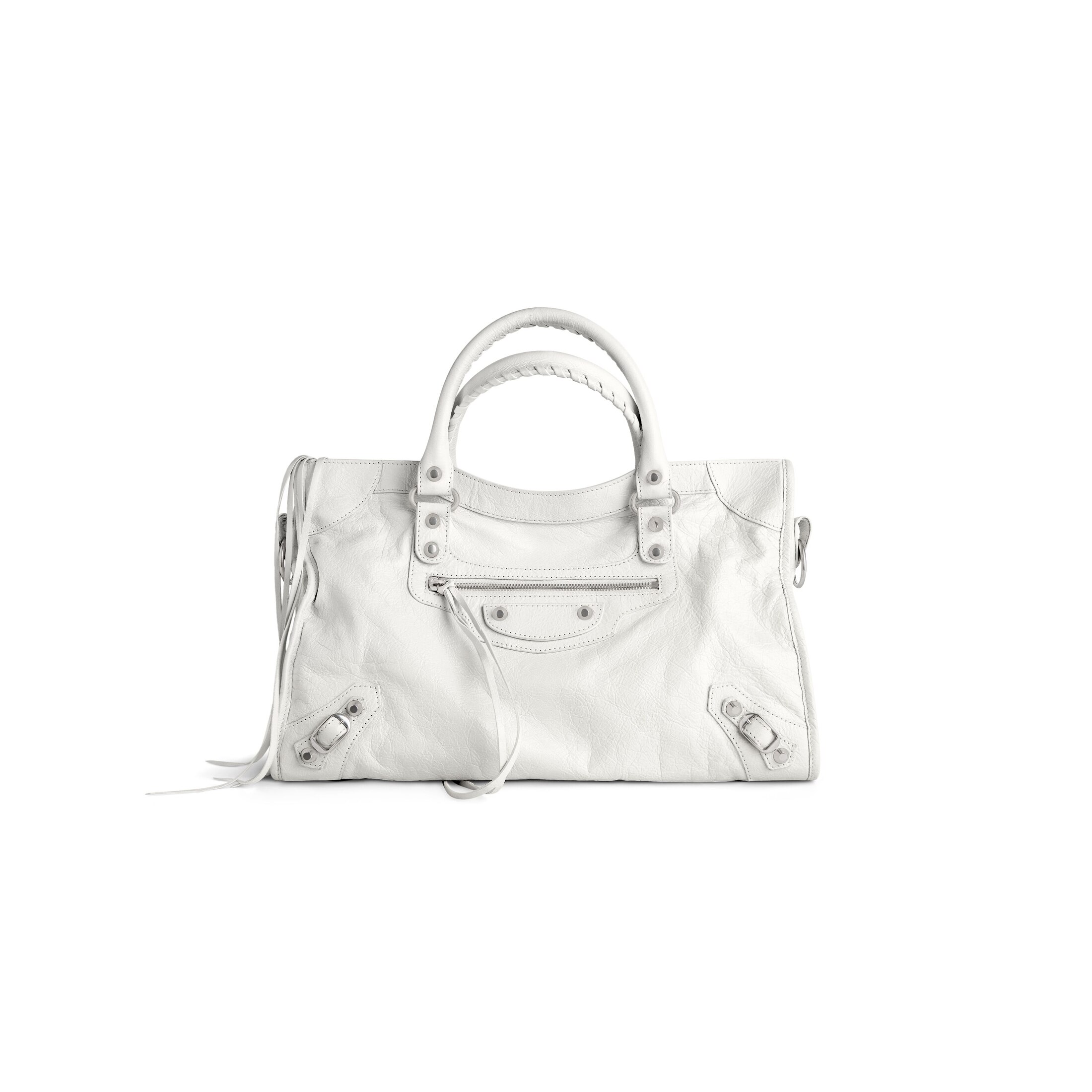 Balenciaga Bolso Le City Mediano - Blanco - Unisexo -Piel De Cordero