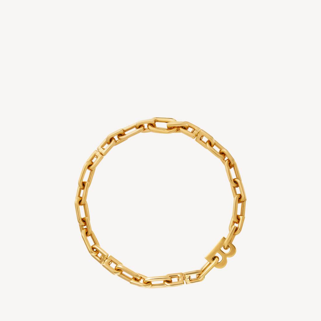 B Chain Thin Necklace in Gold