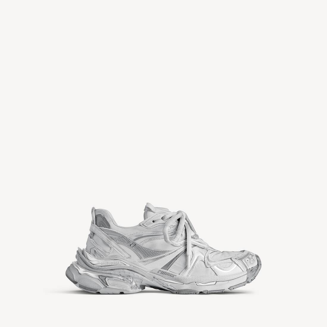 Men's Runner Sneaker in Grey/silver Balenciaga US