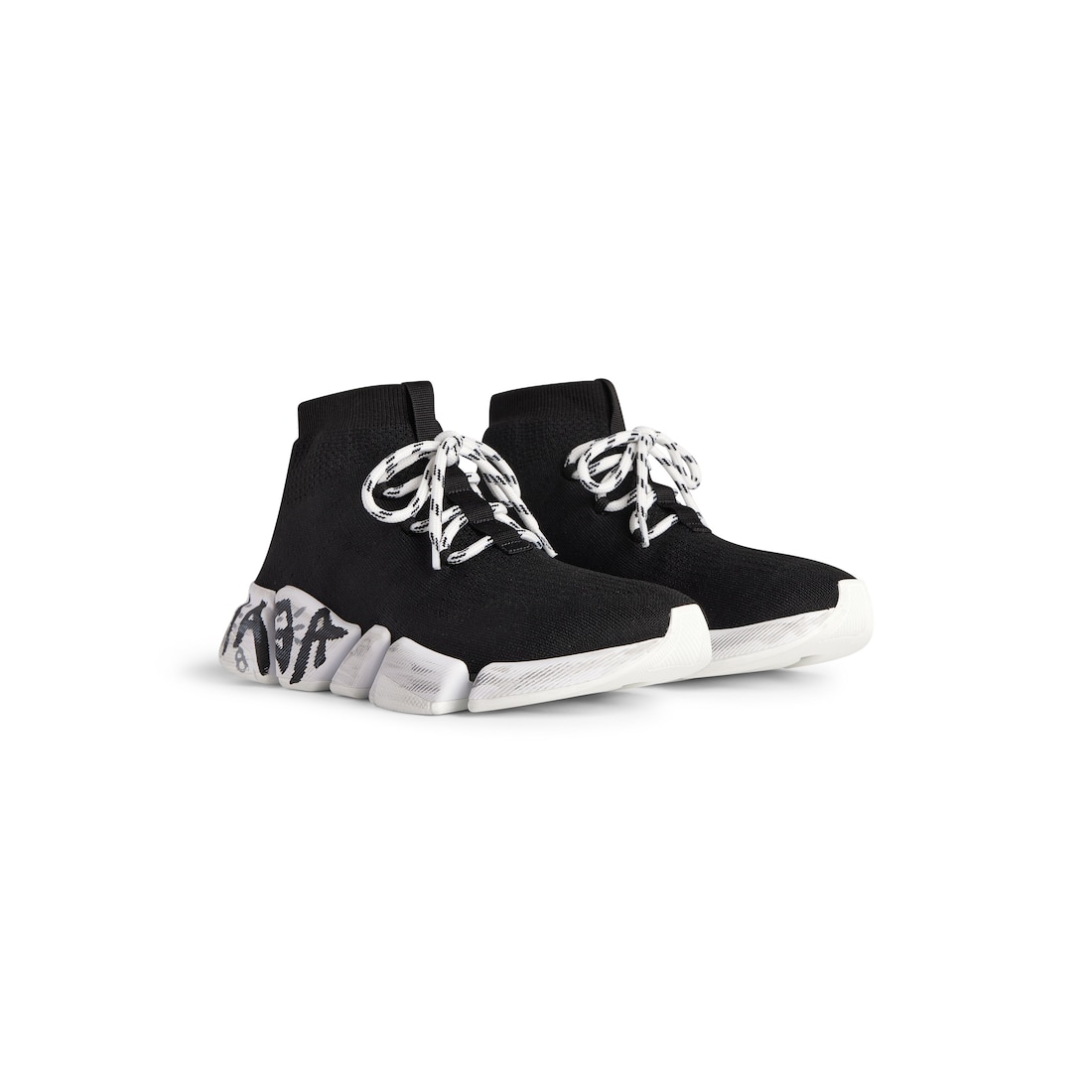 Balenciaga Speed 2.0 Lace-Up Graffiti Recycled Knit Sneaker