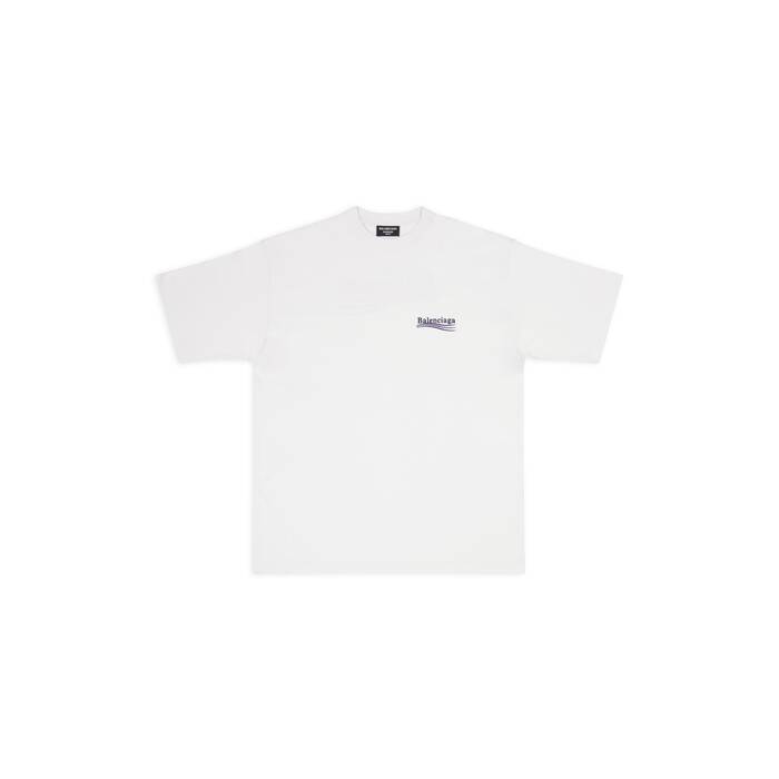 ホワイト の メンズ Logo ミディアムフィット Tシャツ | Balenciaga JP