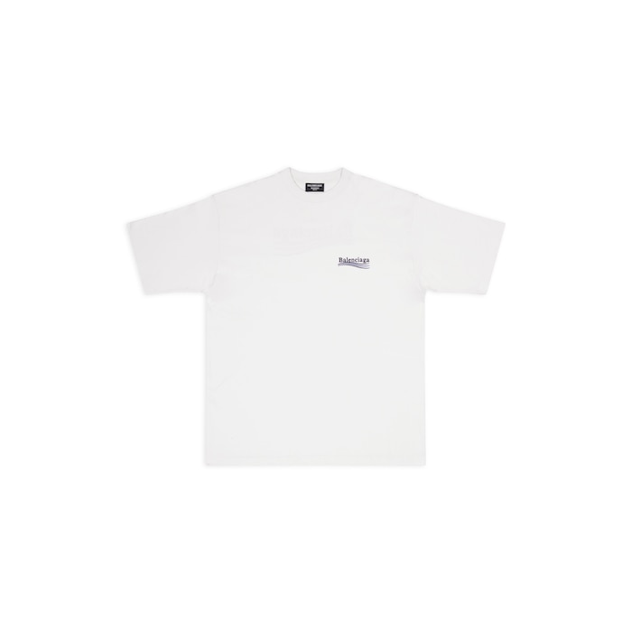 Men's Logo T-shirt Medium Fit in White | Balenciaga US