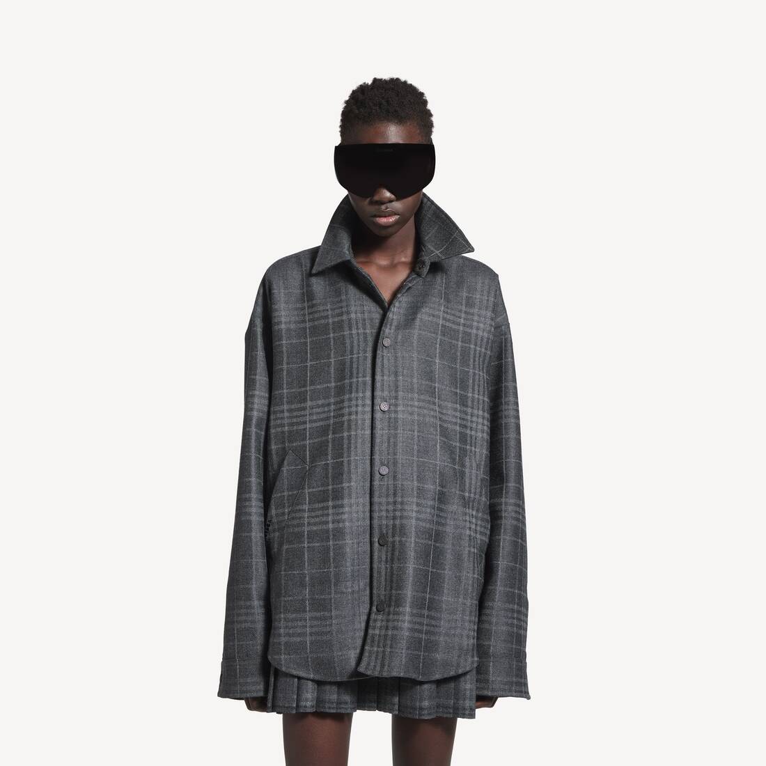 Women's Overshirt in Grey | Balenciaga Estonia EN - Image 5