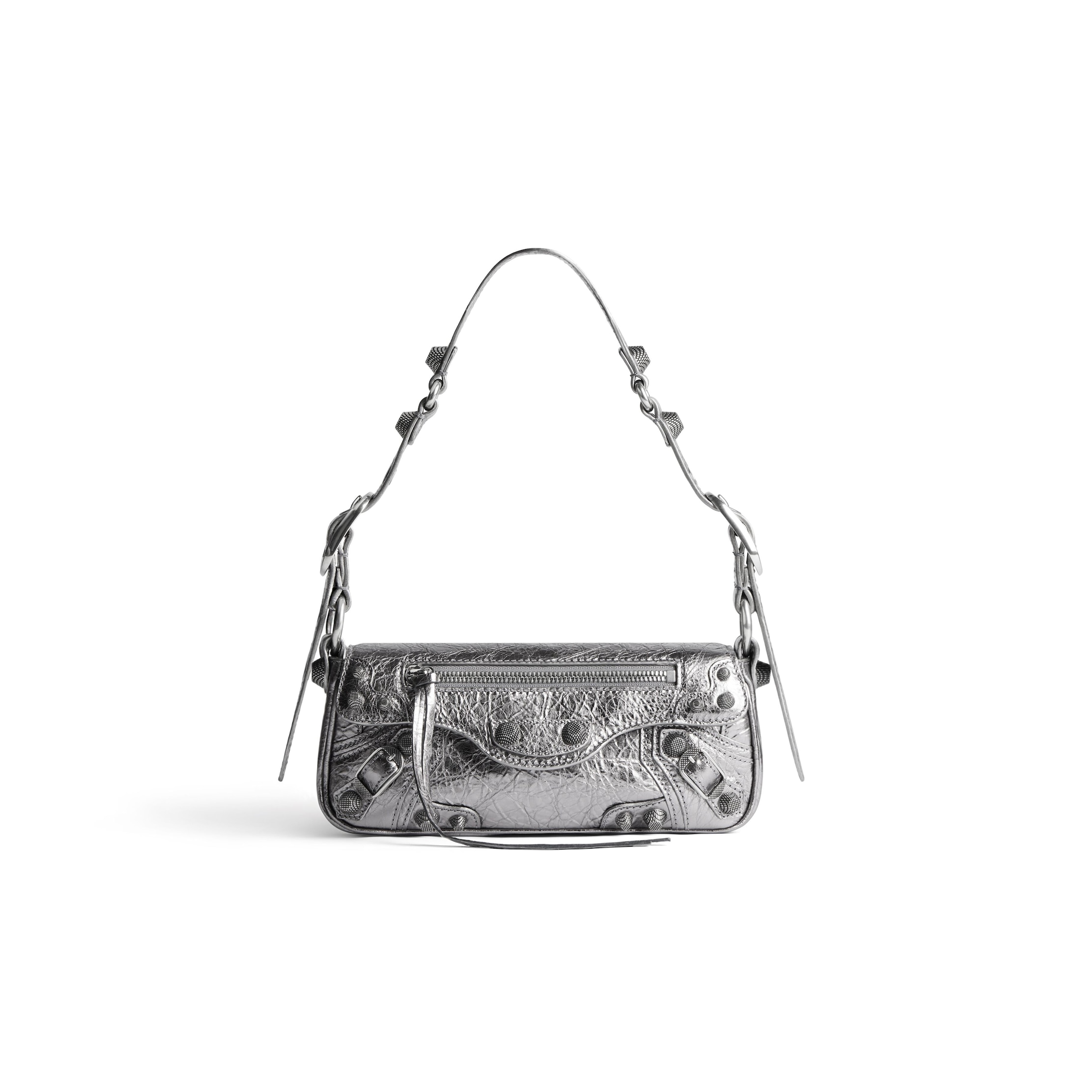 Balenciaga Le Cagole XS Sling Bag Metallized - Silver - Woman - Lambskin