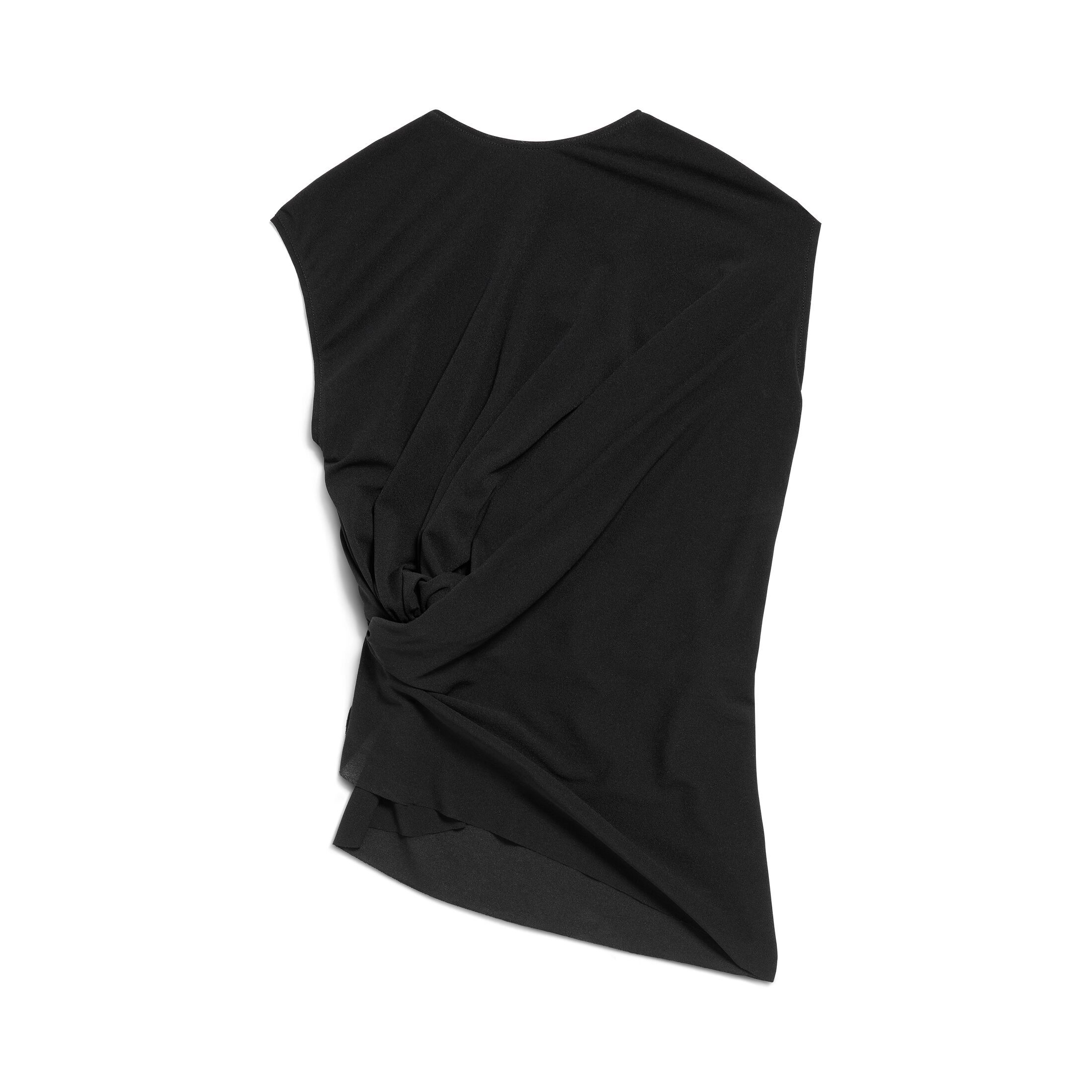 Balenciaga Twisted Top - Black - Woman - 42 - Polyester